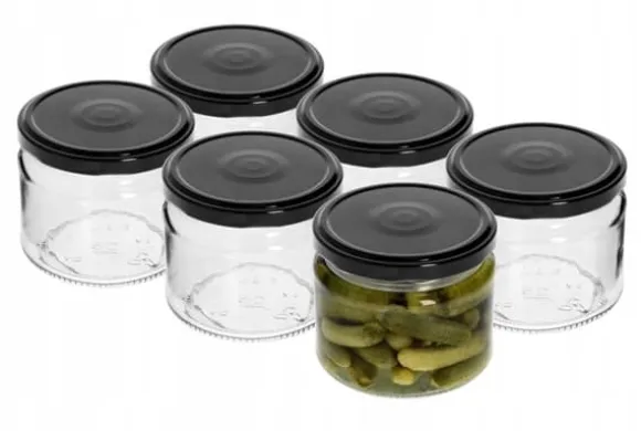 Konserveringsburkar med lock 6 st 330 ml