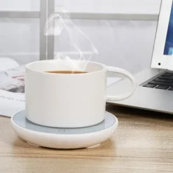 Koppvärmare Värmematta för te, kaffe, mjölk, hemmakontor (EU-kontakt 220V)