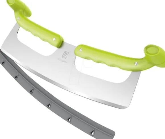 Kozygear KozyGear pizzaskärare Mezzaluna med dubbelt skyddshandtag