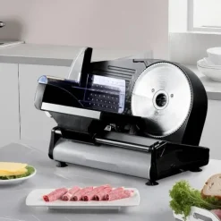 Köttskärare 180W, 7,5-tums Elektrisk Deli Mat Skivare, För Kött, Bröd, Ost