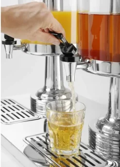 Kylare för Juice-dispenser HENDI 2x 8L (16L) - Stål, Dubbel, med Bricka