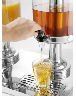 Kylare för Juice-dispenser HENDI 2x 8L (16L) - Stål, Dubbel, med Bricka