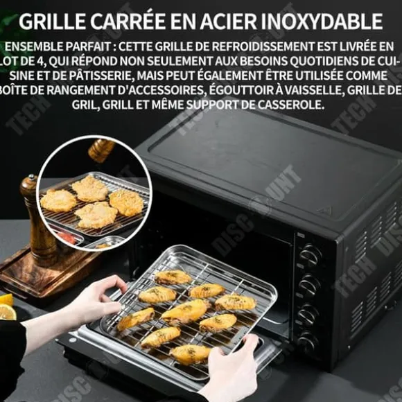 Kylgaller - Inox - 38x38cm - 4-pack - Värmeresistent - Mångsidig