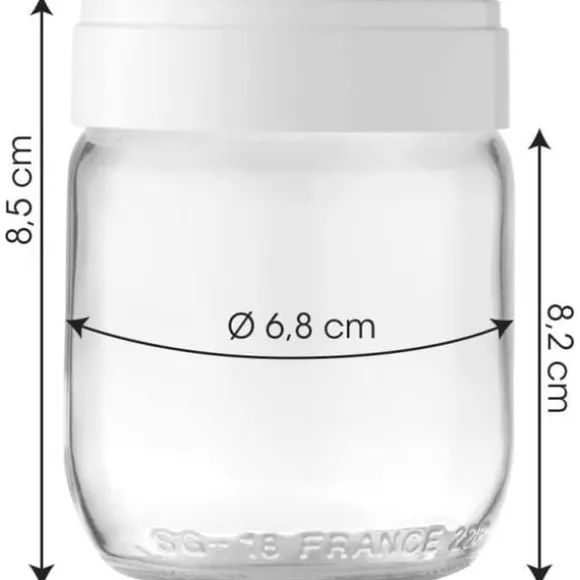 LAGRANGE Set med 9 yoghurtgrytor - 430301 - 185 g - Transparent och vit