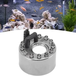 12 lampor Färgglad Dimmakare i rostfritt stål Vattendimma Atomizer för Aromaterapi Oxygen Bar Waterscape Atomized Bonsai UK Plug 110‑240V