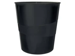 Leitz WOW - Avfallskorg - 15 L - handtag - polypropylen (PP) - svart