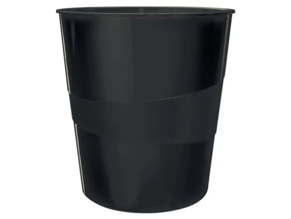 Leitz WOW - Avfallskorg - 15 L - handtag - polypropylen (PP) - svart