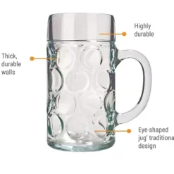 Ölglas, Ölsejdel, Ölkrus, Ölmugg - set med 6 ölglas ISAR 0,5 liter