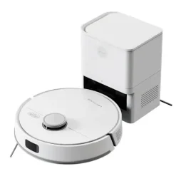 Liectroux M70 Pro Robotdammsugare 3-i-1 med Automatisk Tömstation, LiDAR-Navigering och 6500 Pa Sugkraft – Vit