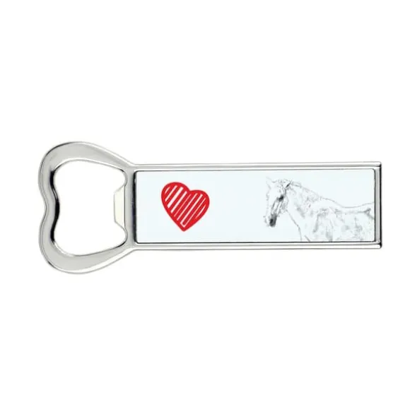 Lipizzaner - flasköppnare med häst, personlig kylöppnare, unik present till en man från Art-Dog