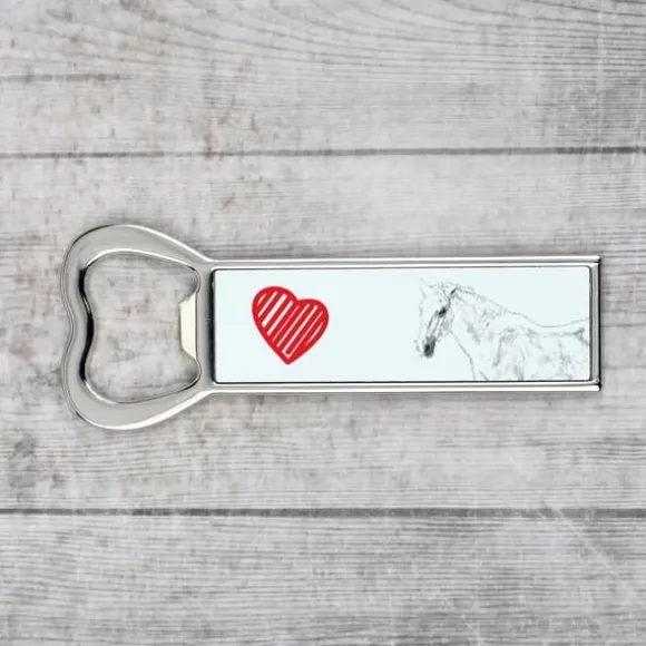 Lipizzaner - flasköppnare med häst, personlig kylöppnare, unik present till en man från Art-Dog