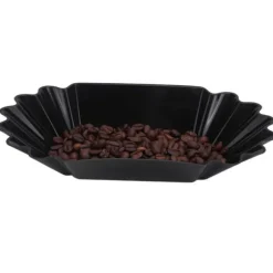 Livsmedelskvalitet PP-plast Kaffebönor Provbricka Display Tallrik Behållare Hem Kök Tillbehör Svart