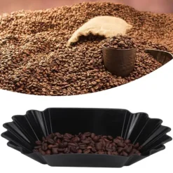 Livsmedelskvalitet PP-plast Kaffebönor Provbricka Display Tallrik Behållare Hem Kök Tillbehör Svart