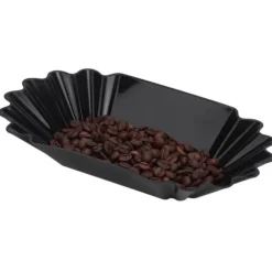 Livsmedelskvalitet PP-plast Kaffebönor Provbricka Display Tallrik Behållare Hem Kök Tillbehör Svart