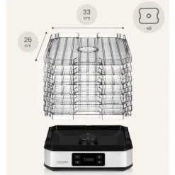 Livsmedelstork - ZEEGMA - Dry Chef - 6 Brickor - Timer 0-72h - Temperatur 35-70°C