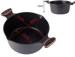 7L Kastrull med lock – Non stick beläggning – Induktionshäll