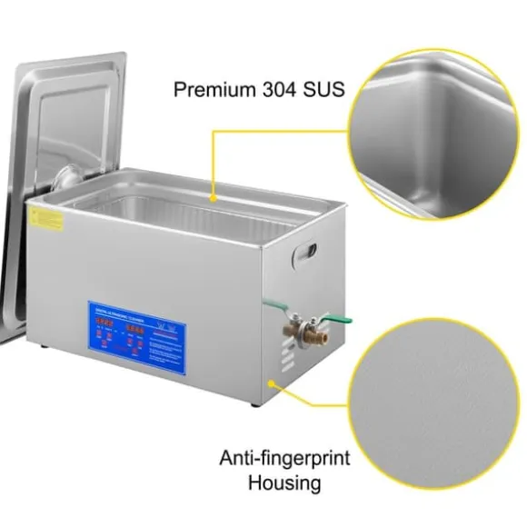 6L 40kHz 180W digital ultraljudsrengörare, djuprengöring, justerbar tid/temperatur, humaniserad design, bred applikation