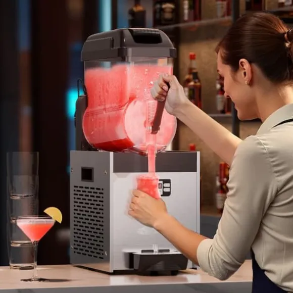 12L Kommersiell Slushy Maskin, Margarita Smoothie Frusen Dryckstillverkare, Kraftfull, Snabbkylning