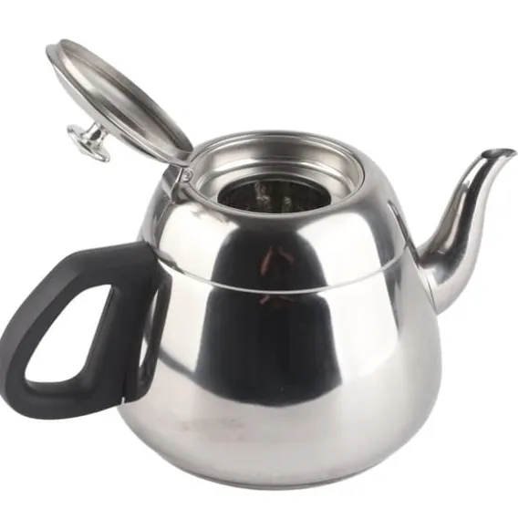 1,5l 2l rostfritt stål tekanna med spishäll kaffekanna tekopp varmvattenkokare med filter 2l