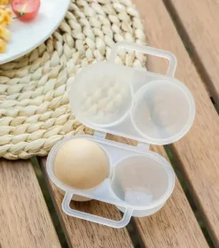 Lollanda Äggförvaring 2-pack 2-fack, Praktisk äggförvaring – Portabel, PP-material, för picknick och vandring