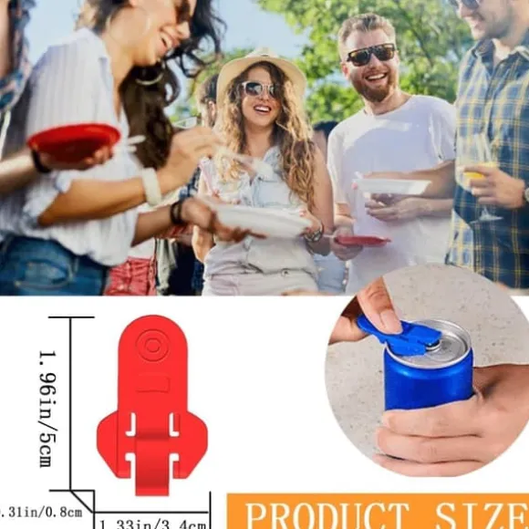 Lollanda 24-pack enkel burköppnare / flasköppnare, flerfärgad – återanvändbar läskburköppnare, dryckesburköppnare, perfekt för picknick och fester