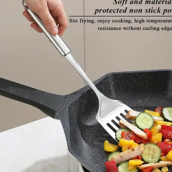 Lollanda Stekspade Set 2-delar Rostfritt Stål, Stekspadeset, hållbar stekspade för stekning – Diskmaskinssäker