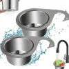 Lollanda 2 st Rostfritt stål svanformad diskbänkskorg, Swan Sink Strainer Basket, avloppskorg för diskbänk