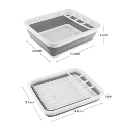 Lollanda Vikbar Diskställ 36.5 cm, Hopfällbart Diskställ i grått - Plast, Dräneringsbricka, Kök, Diska, Camping