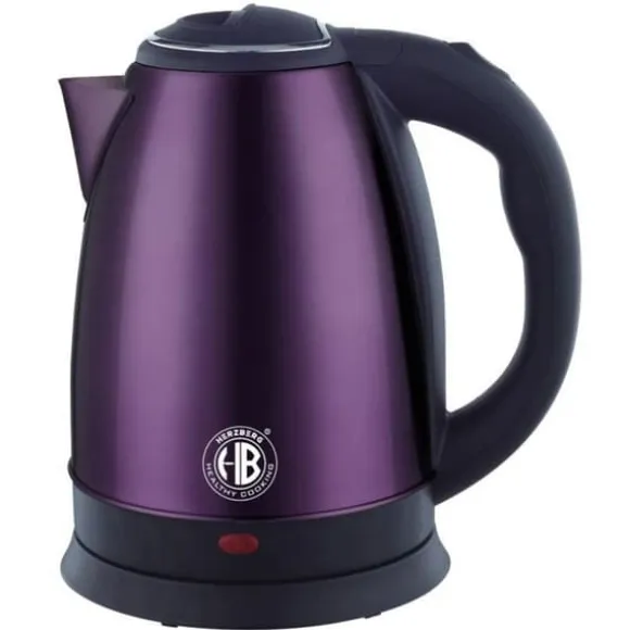 1,8L sladdlös vattenkokare i rostfritt stål Violet Herzberg HG5011-PUR