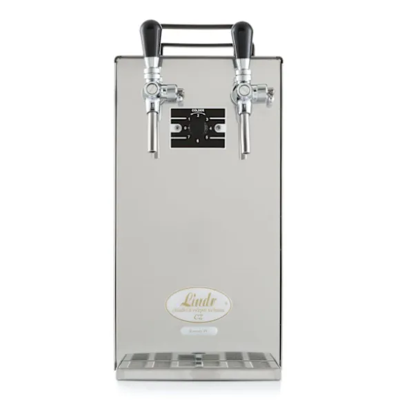 öltapp Kontakt 40/K 2-linjers torrkylningsenhet av rostfritt stål, 50 liter/h, med membranpump, Green Line, KEG:Type M, KEG 2:Type G