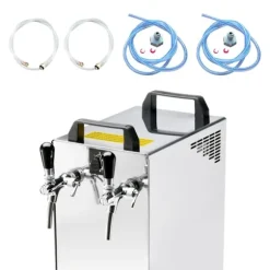 öltapp Kontakt 40/K 2-linjers torrkylningsenhet av rostfritt stål, 50 liter/h, med membranpump, Green Line, KEG:Type M, KEG 2:Type G