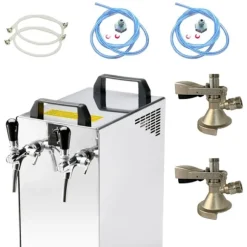 öltapp Kontakt 40/K 2-linjers torrkylningsenhet av rostfritt stål, 50 liter/h, med membranpump, Green Line, KEG 2:Type M, KEG:NC Adapter