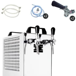 öltapp Kontakt 40/K 2-linjers torrkylningsenhet av rostfritt stål, 50 liter/h, med membranpump, Green Line, KEG:Type D, KEG 2:Type A