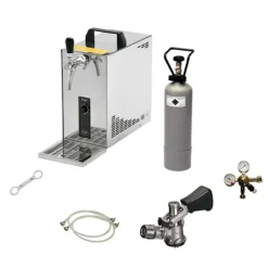 Öltapp, öldispenser, ölmaskin, ölautomat, ölkylare PYGMY 25, en linje torr kylare, 35 liter/h -Bierkoffer, waterchiller, Green Line, KEG:utan