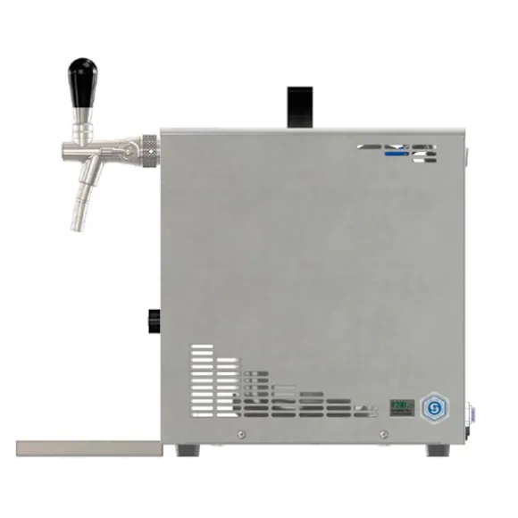 Öltapp, öldispenser, ölmaskin, ölautomat, ölkylare PYGMY 25, en linje torr kylare, 35 liter/h -Bierkoffer, waterchiller, Green Line, KEG:Type A