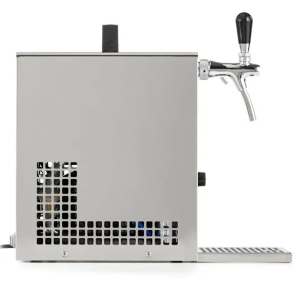 Öltapp, öldispenser, ölmaskin, ölautomat, ölkylare PYGMY 25 / K med membranpump, 1-rads torrkylare av rostfritt stål, 35 liter/h, Green Line