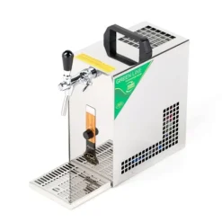 Öltapp, öldispenser, ölmaskin, ölautomat, ölkylare PYGMY 25 / K med membranpump, 1-rads torrkylare av rostfritt stål, 35 liter/h, Green Line