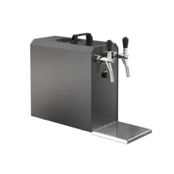 Öltapp STREAM 50K med luftpump ölkorg, flödeskylare 2-ledare torrkylare, upp till 55 liter/h - BLACK EDITION, KEG 2:5 liters adapter, KEG:KeyKeg