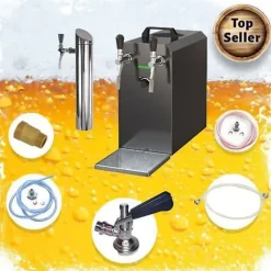 Öltapp STREAM 50K med luftpump, ölväska, genomströmningskylare 2-radig torr svalare, upp till 55 liter / h - SVART UTGÅNG