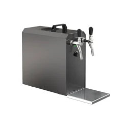 Öltapp STREAM 50K med luftpump, ölväska, genomströmningskylare 2-radig torr svalare, upp till 55 liter / h, KEG:5 liters adapter, KEG 2:KeyKeg