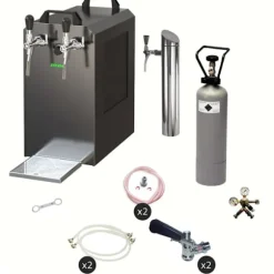 Öltapp - STREAM 80 ölväska, genomströmningskylare, 2-rads torrkylare, KEG:5 liters adapter, KEG 2:utan