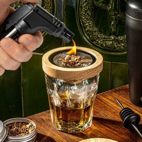 Lyxigt 2-i-1-bartenderkit för att tillaga frinks och röka whisky