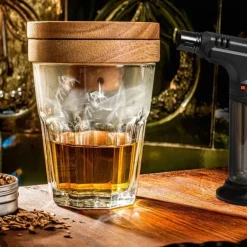 Lyxigt 2-i-1-bartenderkit för att tillaga frinks och röka whisky