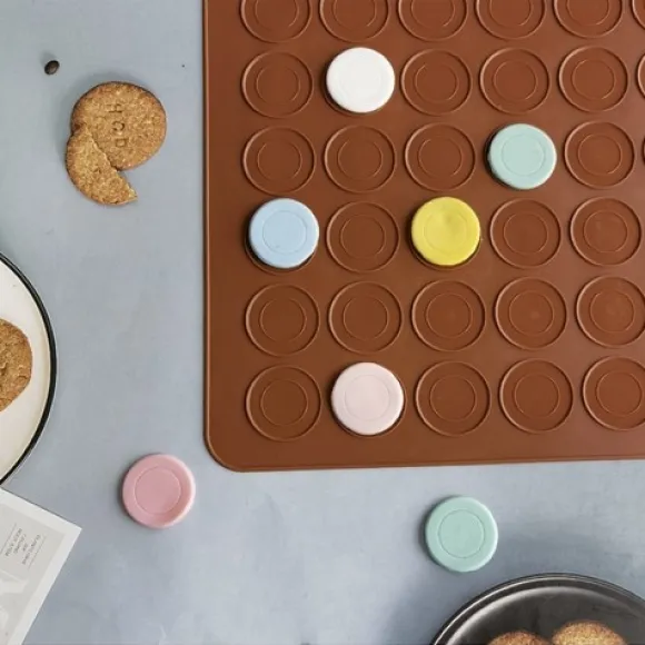 Macaron Kakform i Silikon / Form - 48 platser