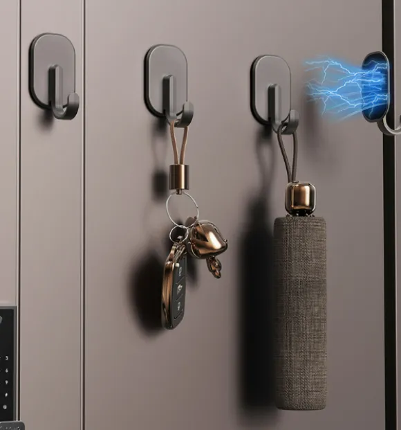 Magnetiska Sidokrokar för Kylskåp, 2 pack