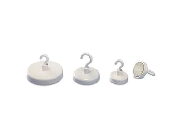 Magnetoplan Krokmagnet HOLTZ OFFICE SUPPORT (Ø x H) 47 mm x 40 mm rund, med krok Vit 1 st 52647