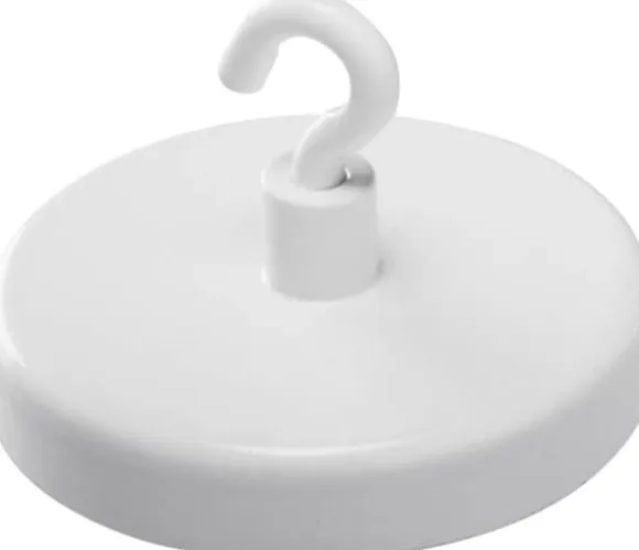 Magnetoplan Krokmagnet HOLTZ OFFICE SUPPORT (Ø x H) 47 mm x 40 mm rund, med krok Vit 1 st 52647