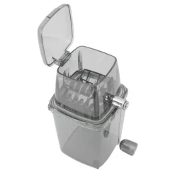 Manuell Ice Crusher Liten bärbar rakapparat Handdriven Snow Cone Machine for Home Grey