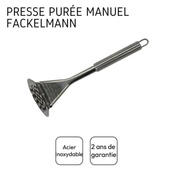 Manuell potatispress och gaffel med 3 tänder för potatis Fackelmann