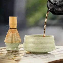 Matcha Kit-Kit Matcha-Matcha Set-5 delar, med matcha visp, matcha sked, matcha skål, skedhållare, matcha sikt.
